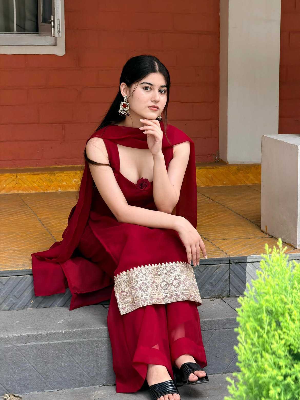 Faux Georgette Cotton Kurti
