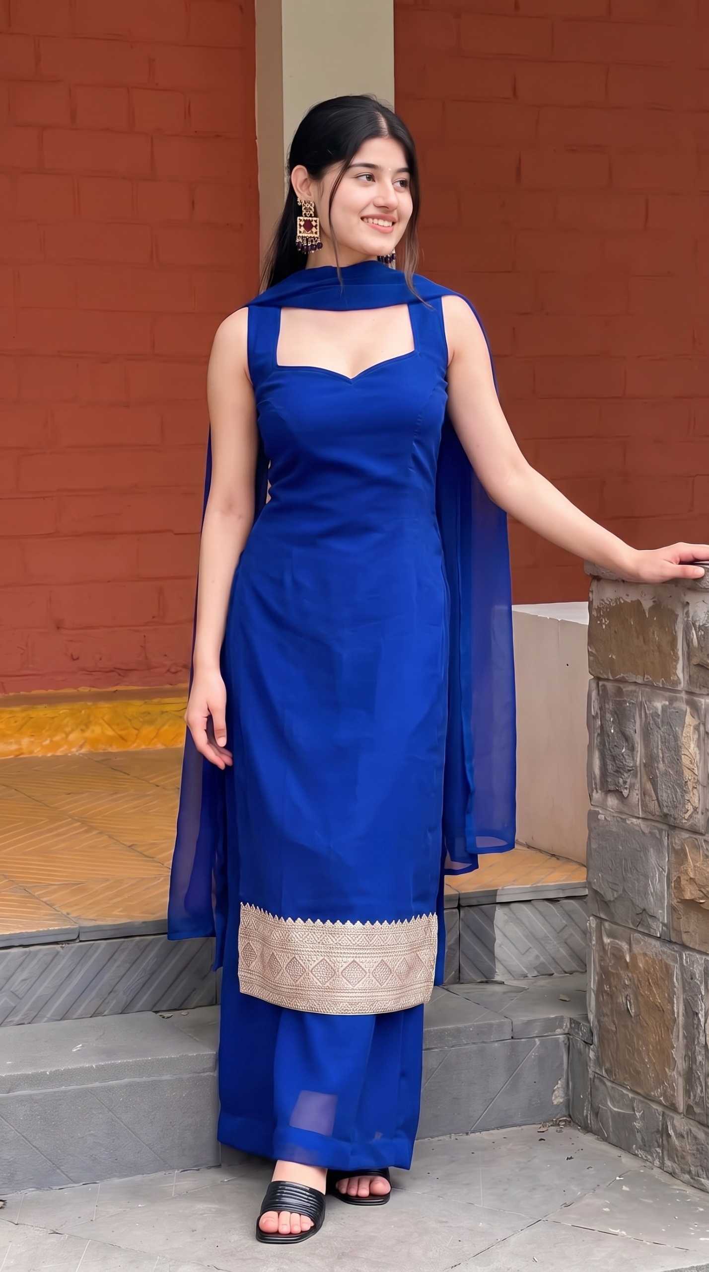 Faux Georgette Kurti