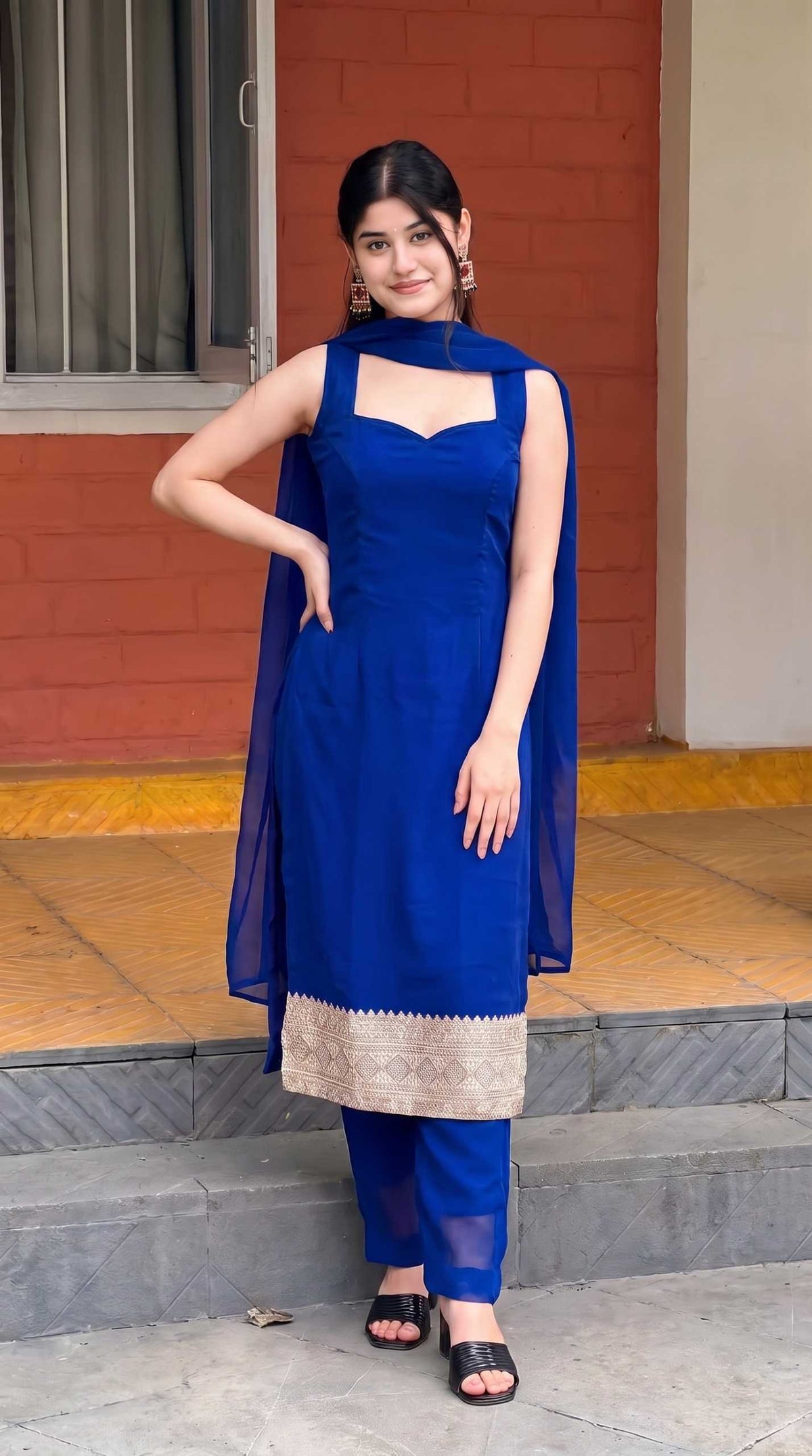 Faux Georgette Kurti