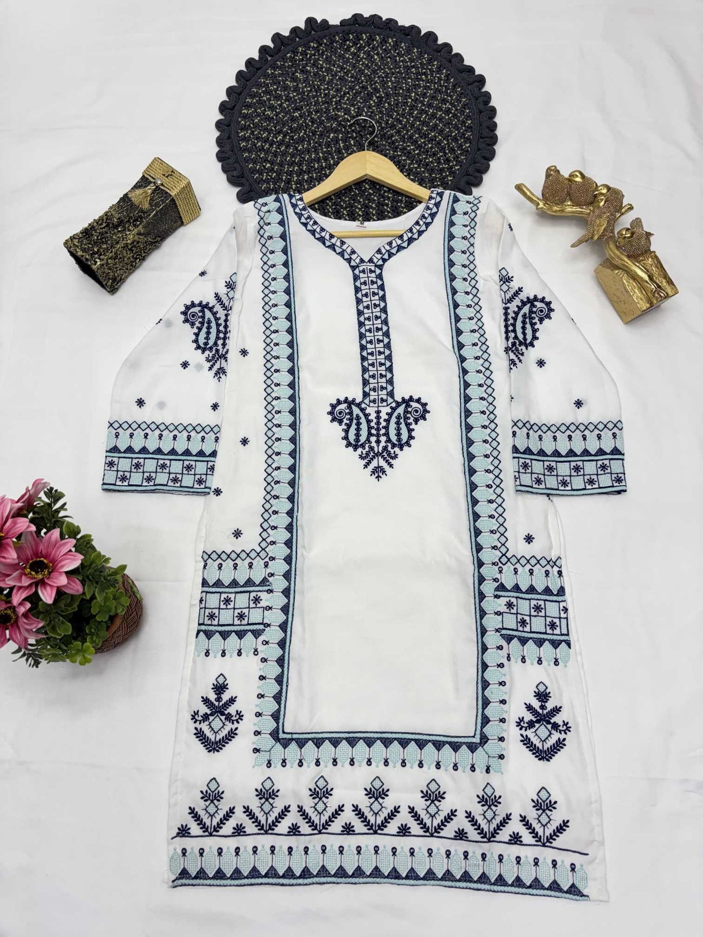 Rayon Embroidery Suit
