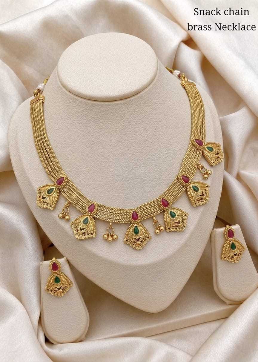 Brass Rajwadi Necklaces Set