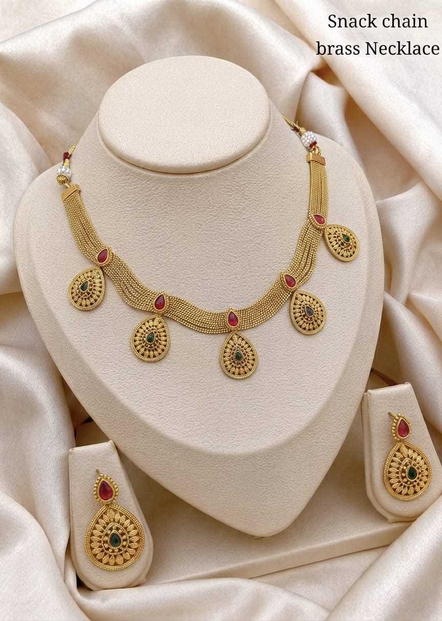 Brass Rajwadi Necklaces Set