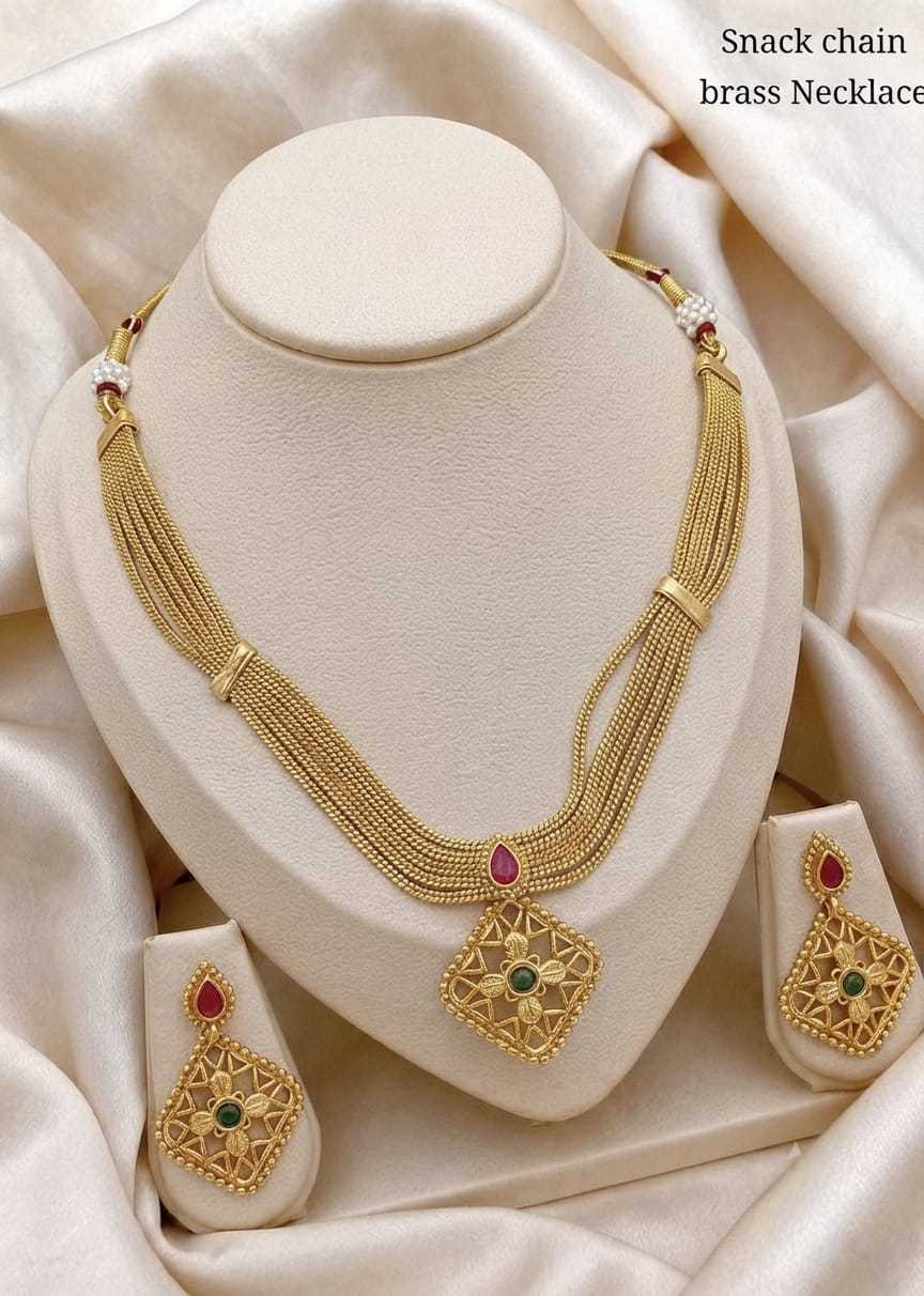 Brass Rajwadi Necklaces Set