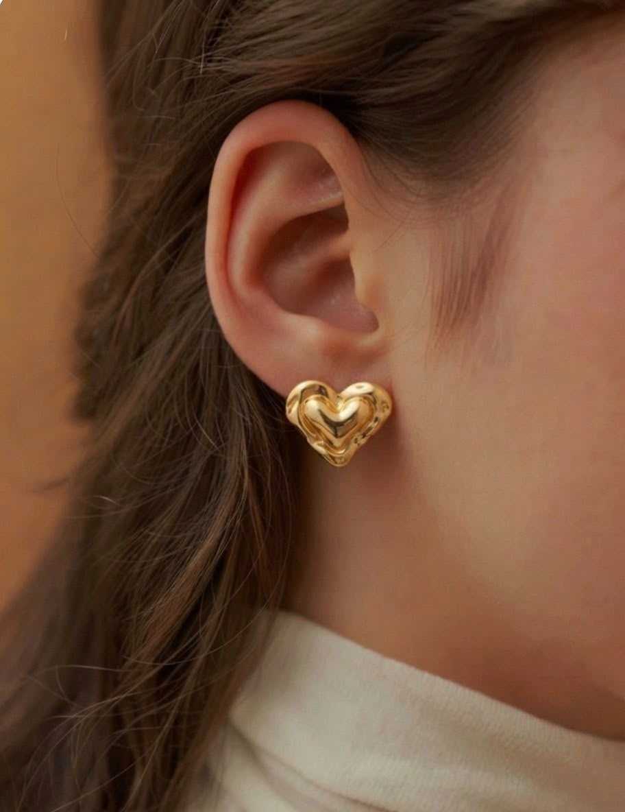 Brass Stud Earrings