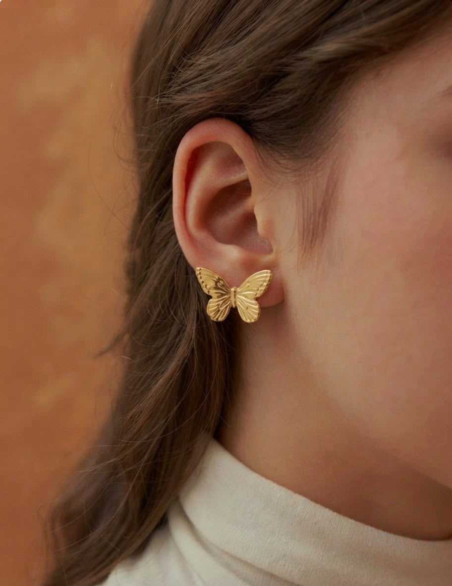 Brass Stud Earrings