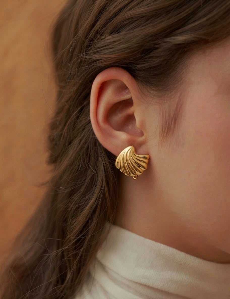 Brass Stud Earrings