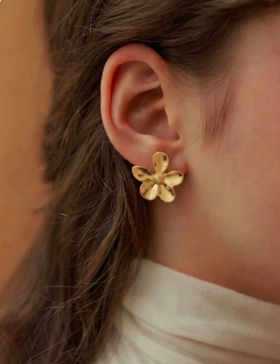 Brass Stud Earrings