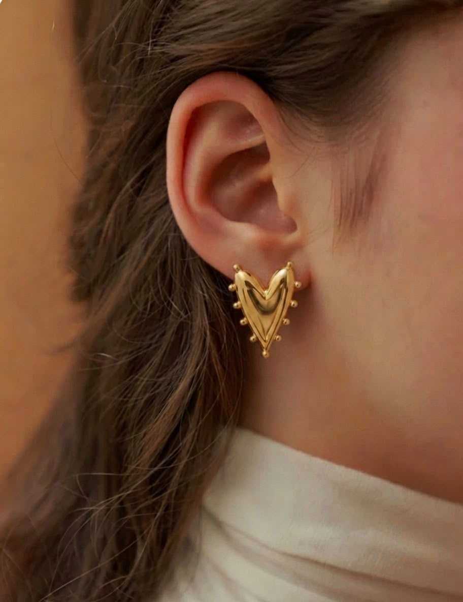 Brass Stud Earrings