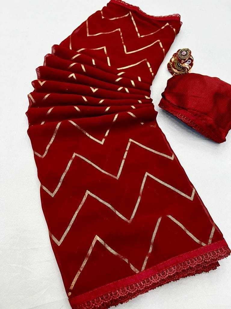 Black Beauty Faux Georgette Fancy Saree