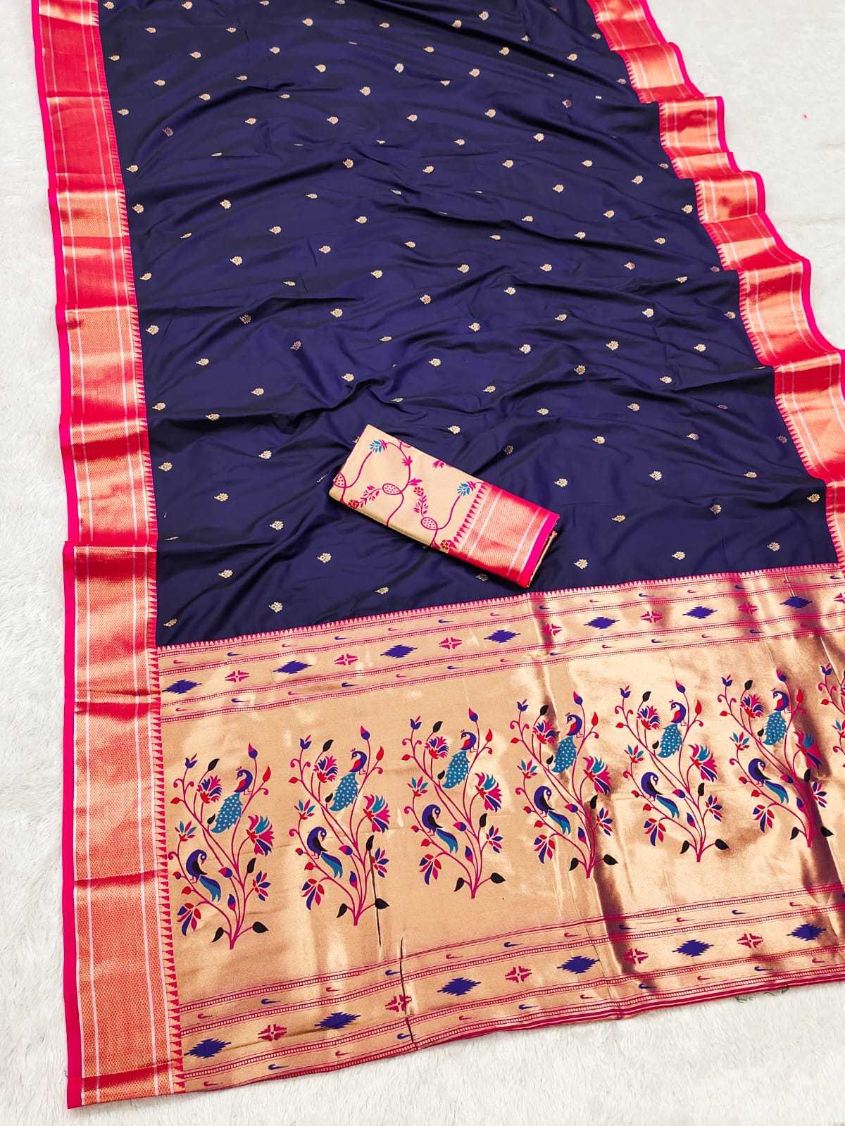 Kashi Lichi Silk Paithani Saree