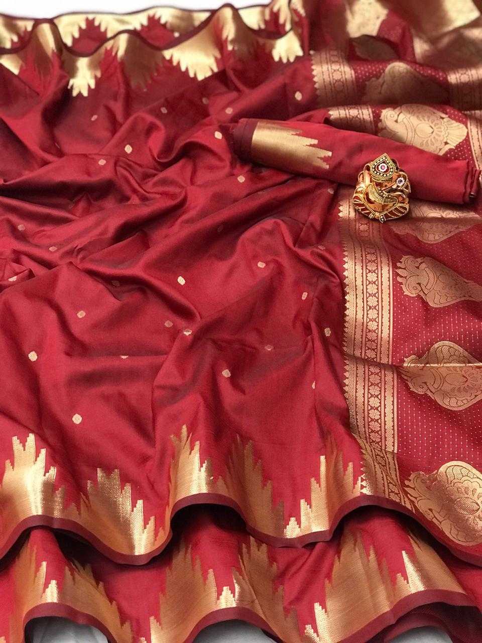 Stunning Lichi Silk Party Wear Saree
