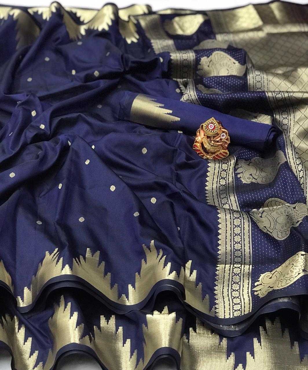 Stunning Lichi Silk Party Wear Saree