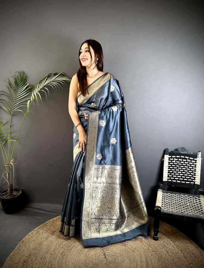 Utsav Banarasi Soft Silk Zari Border Saree