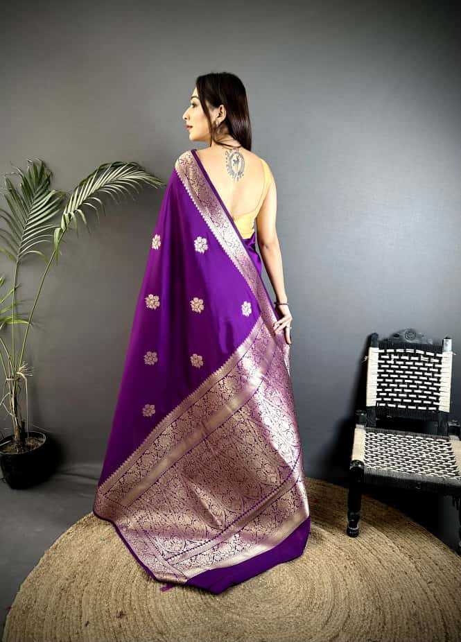 Utsav Banarasi Soft Silk Zari Border Saree