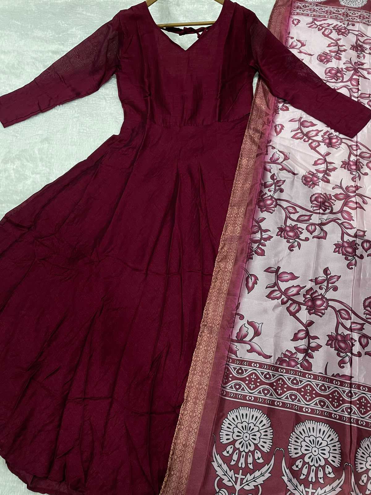 Soft Vichitra Fancy Gown