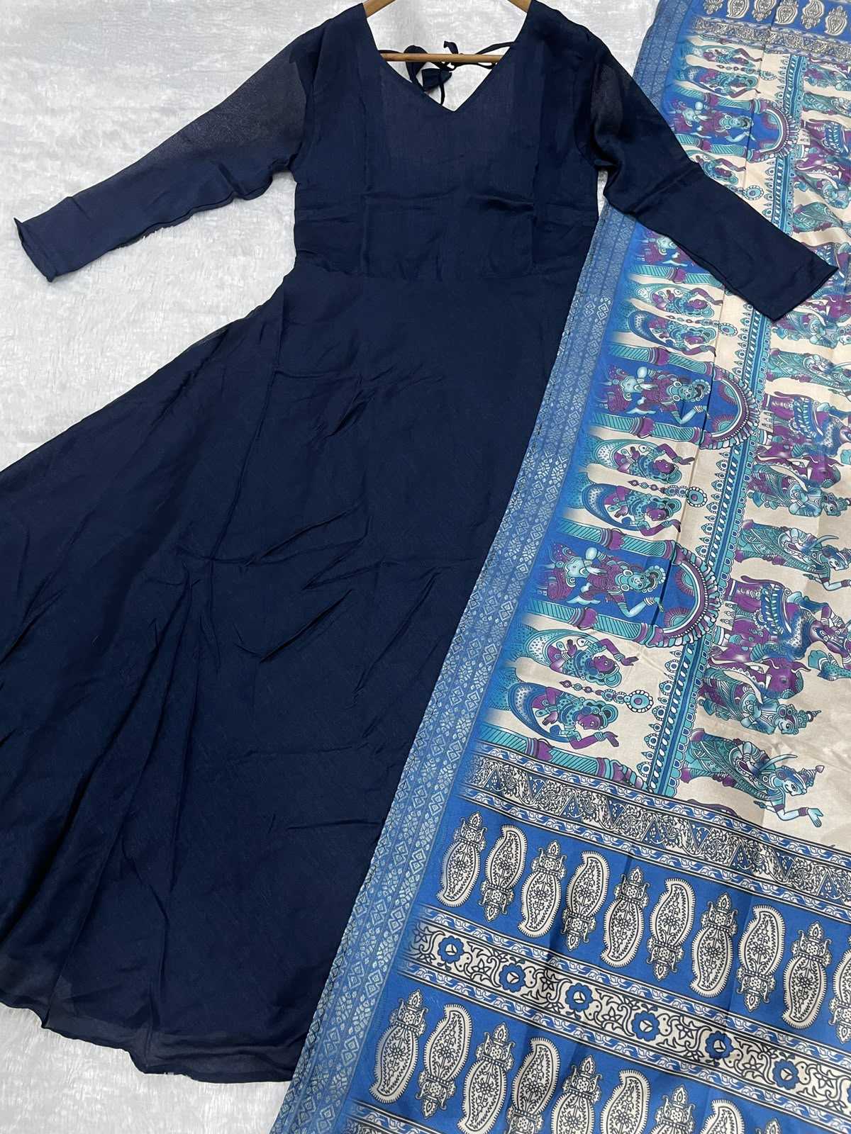 Soft Vichitra Fancy Gown