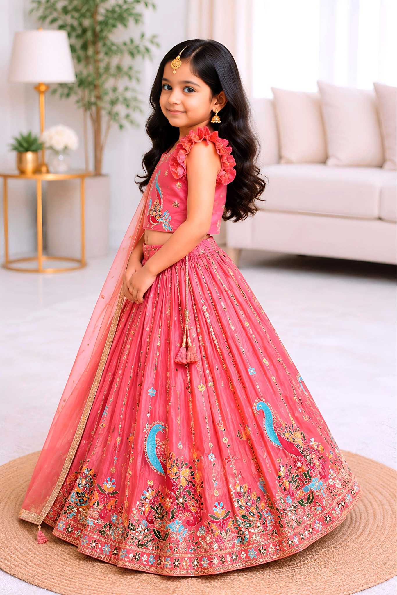 Soft Silk Kids Lehenga