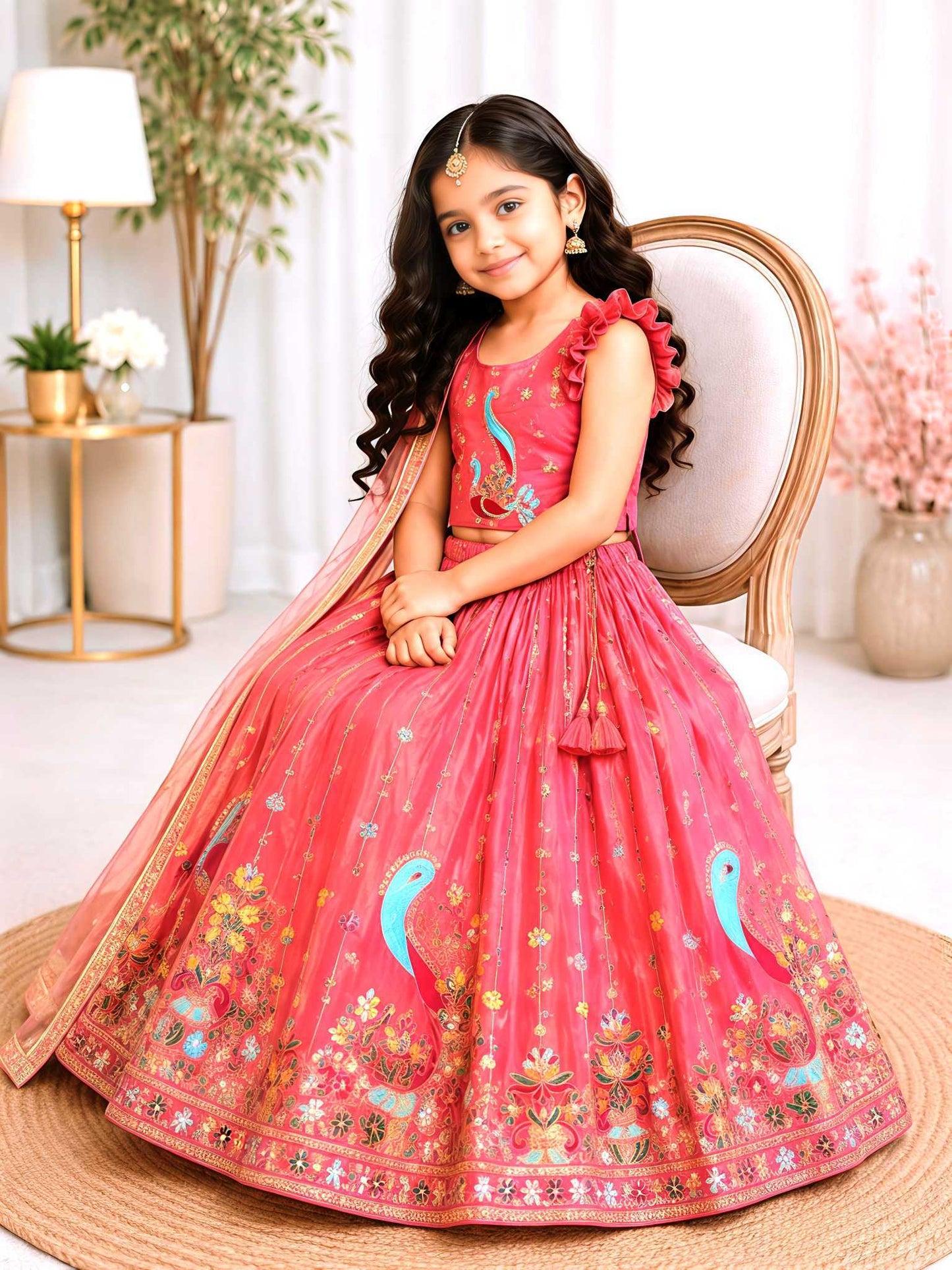 Soft Silk Kids Lehenga