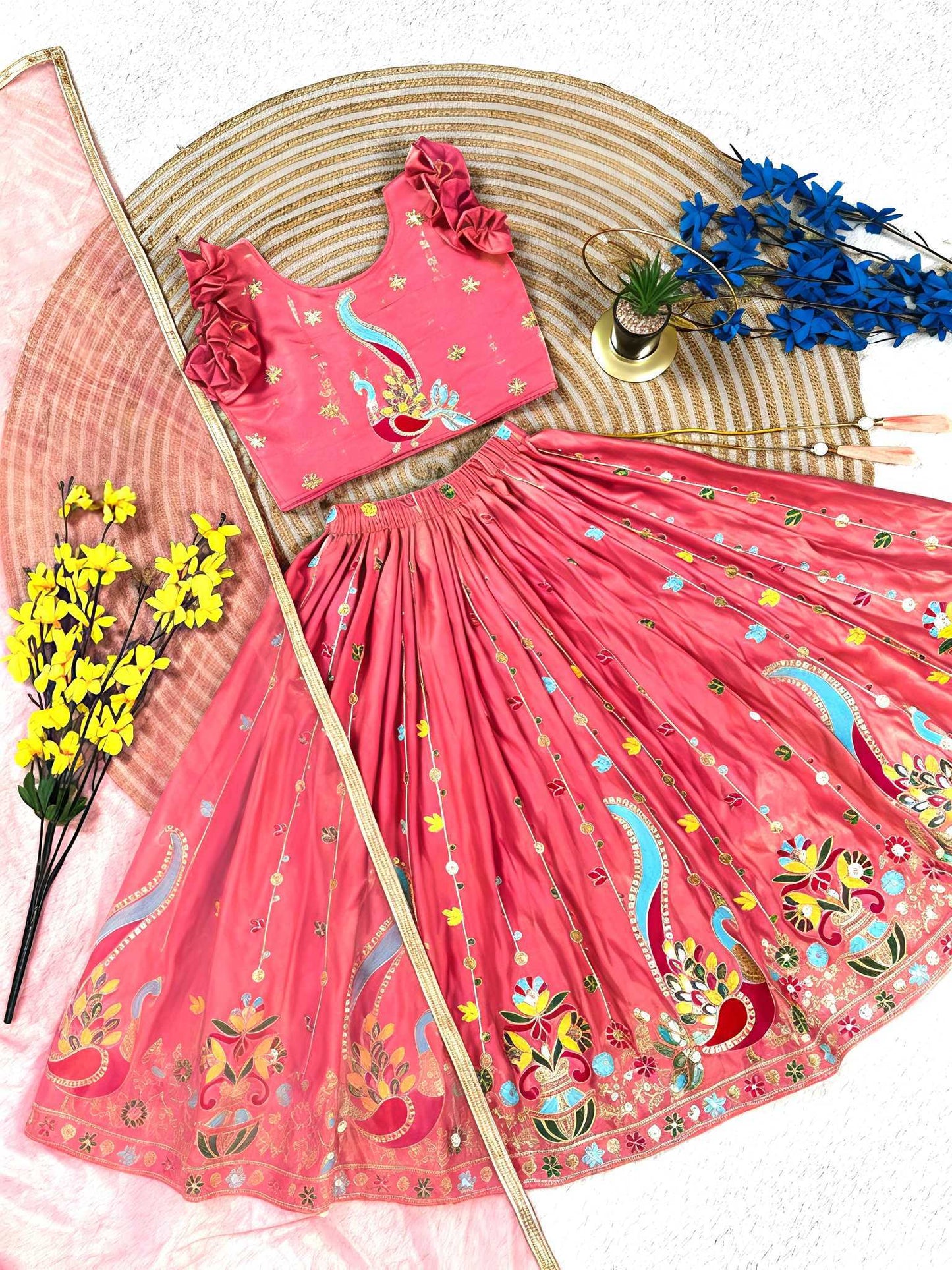 Soft Silk Kids Lehenga