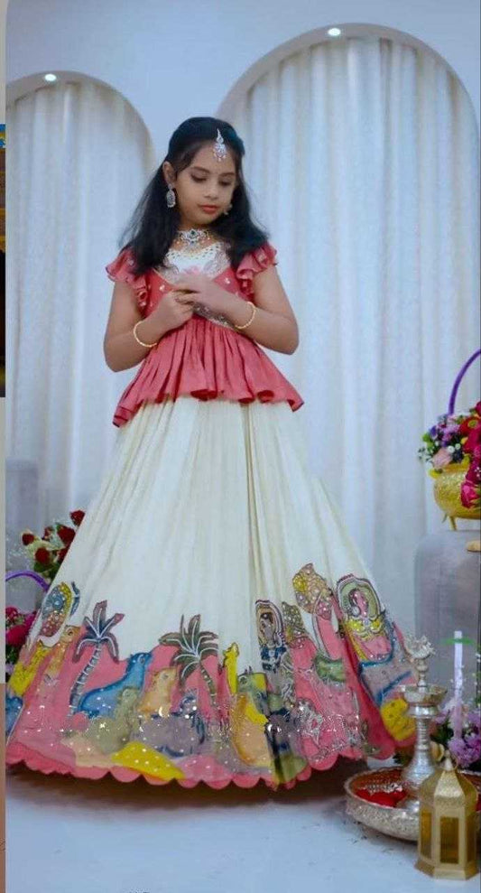 Chinon Silk Kids Lehenga