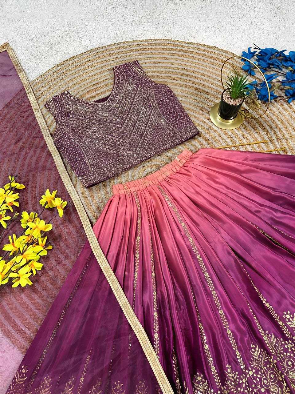 Chinon Silk Kids Lehenga