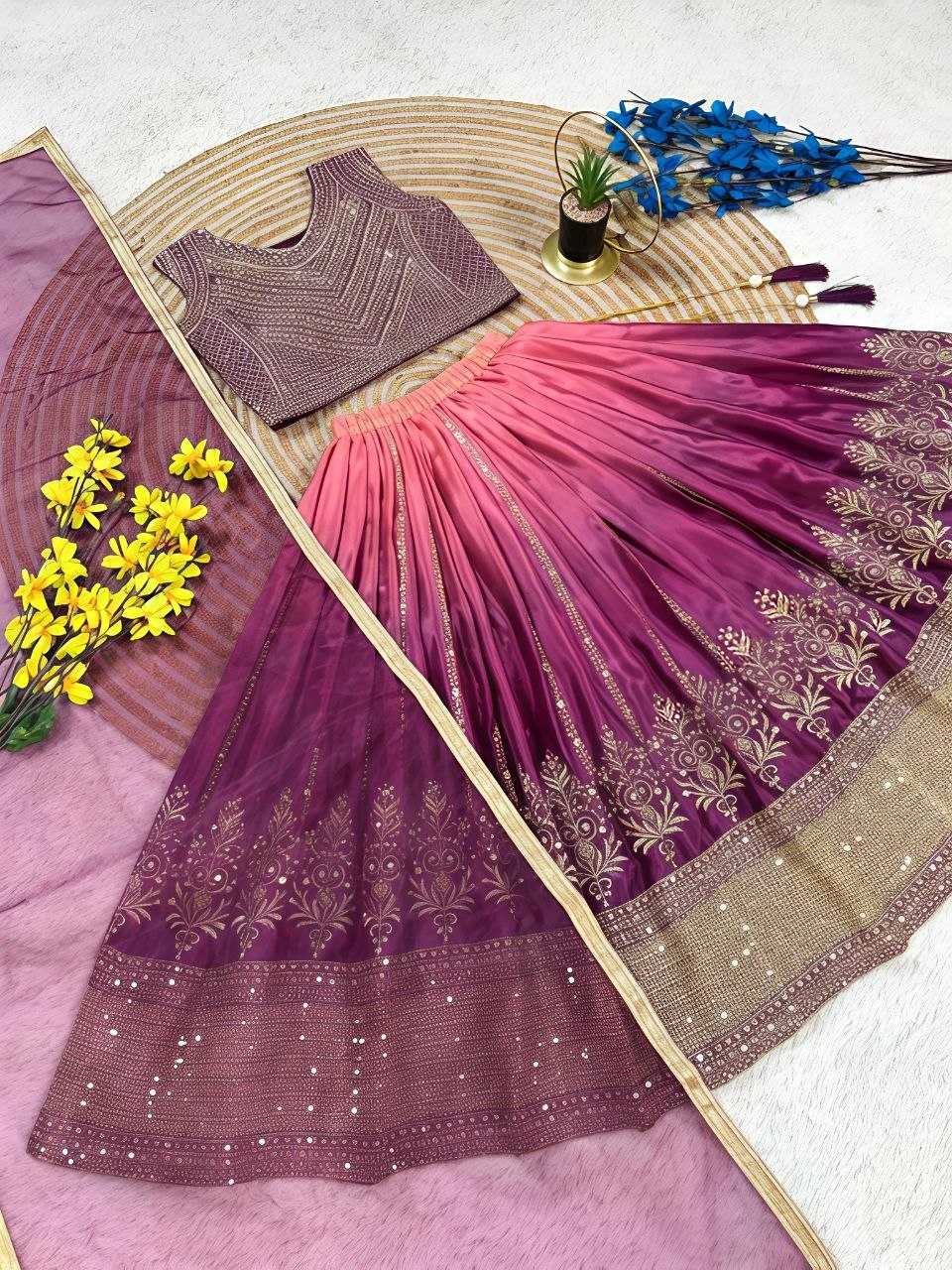 Chinon Silk Kids Lehenga