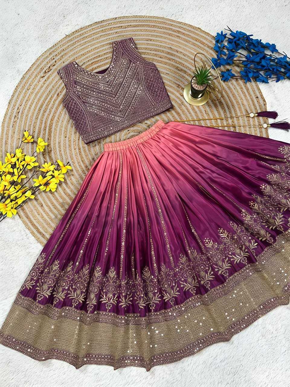 Chinon Silk Kids Lehenga