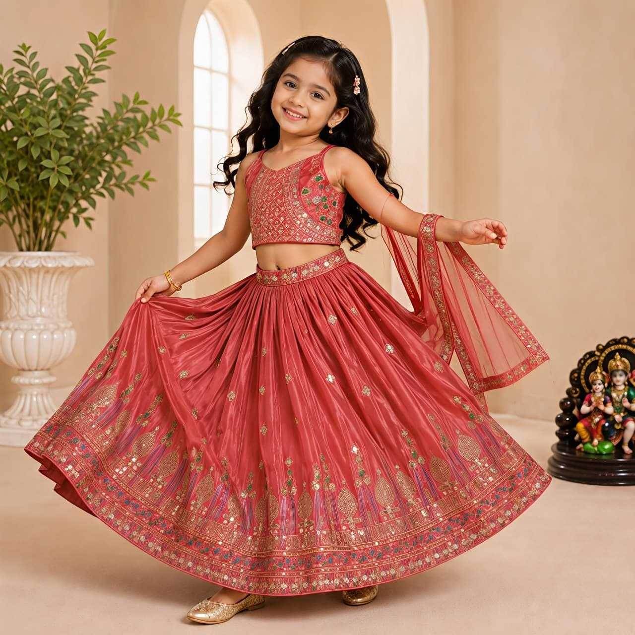 Chinon Silk Kids Lehenga