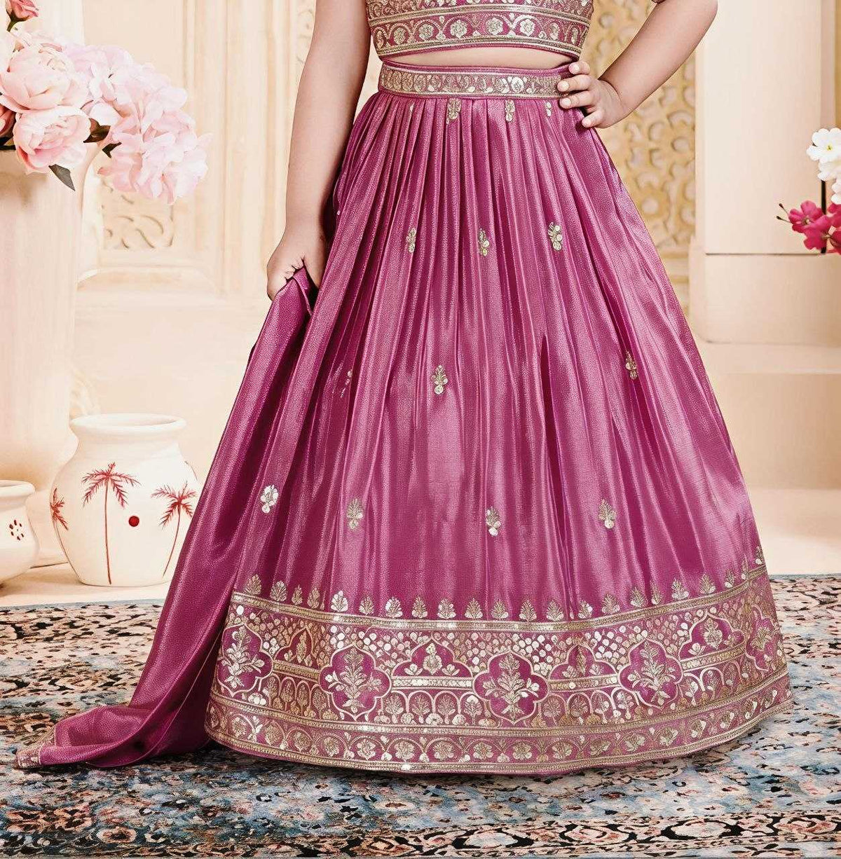 Chinon Silk Kids Lehenga