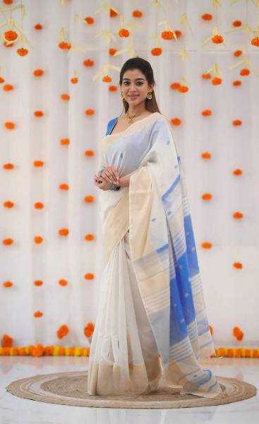 Linen Designer Saree