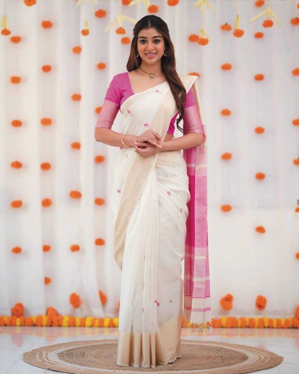 Linen Designer Saree