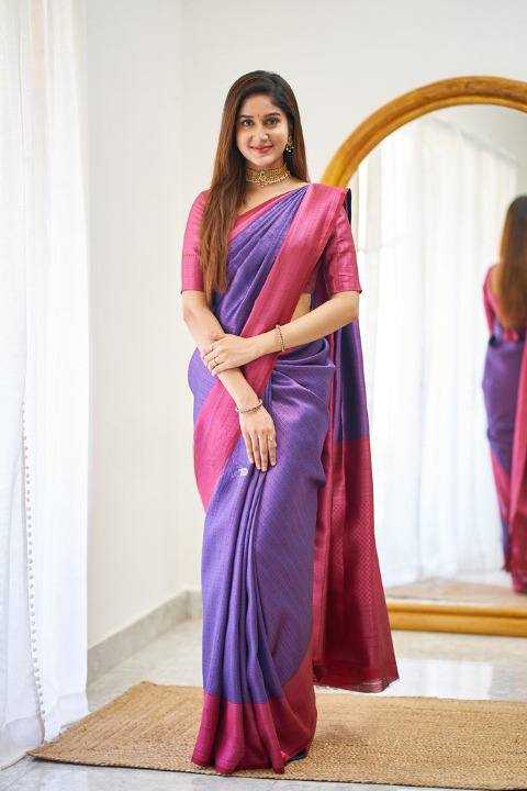 Lichi Silk Jacquard Saree