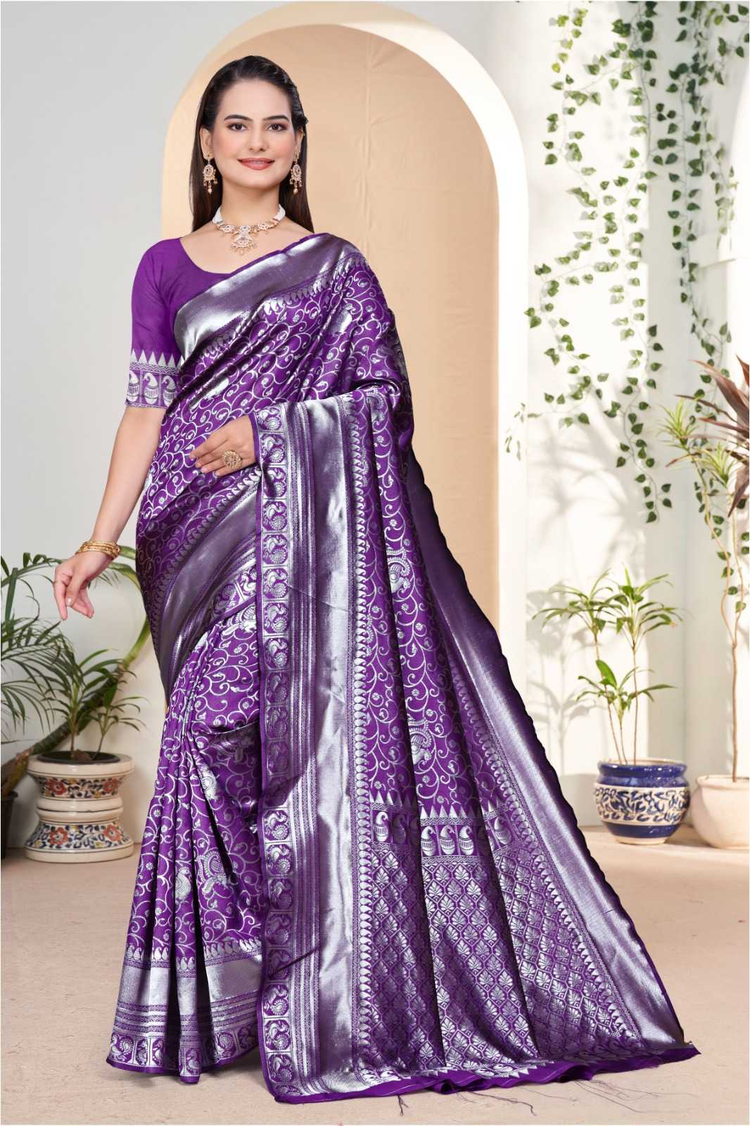 Lichi Silk Banarasi Saree