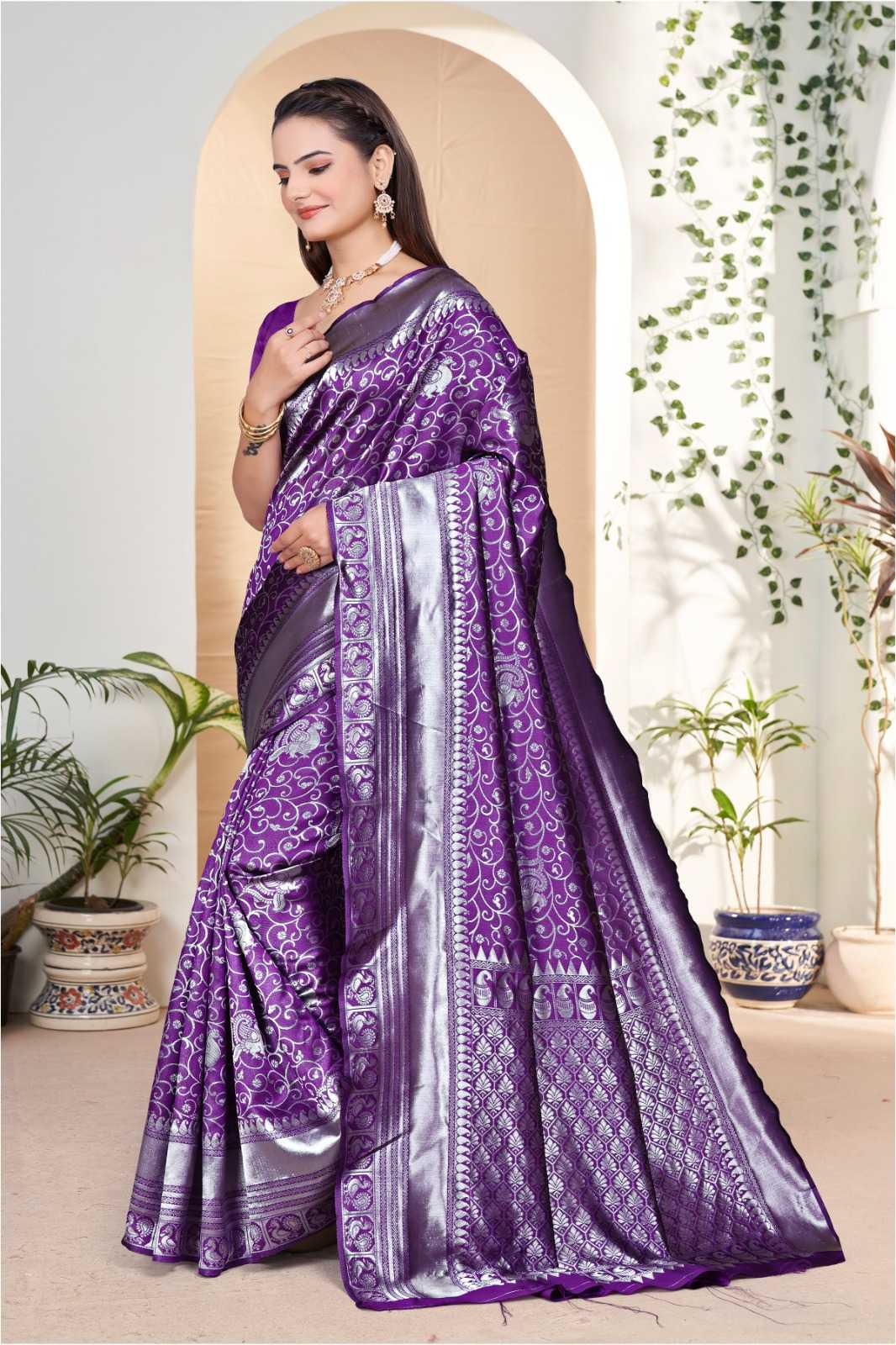 Lichi Silk Banarasi Saree