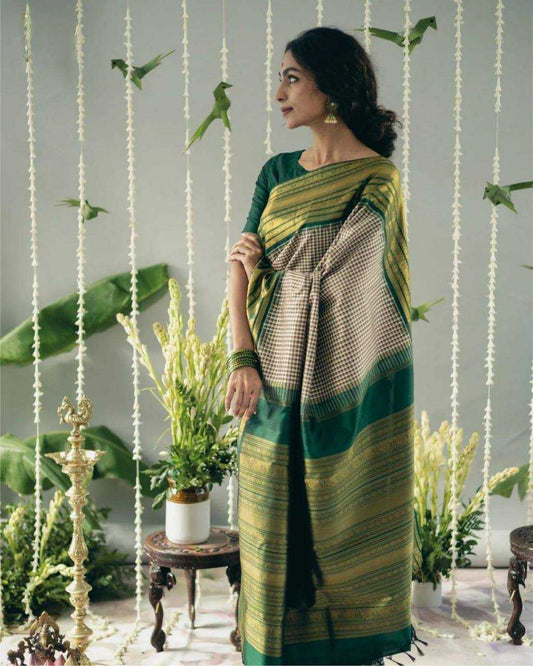 Lichi Silk Jacquard Saree