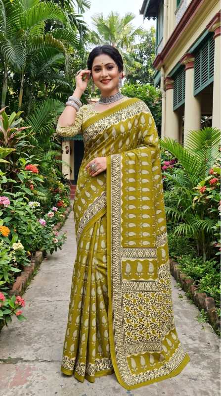 Pure Cotton Printed Saree