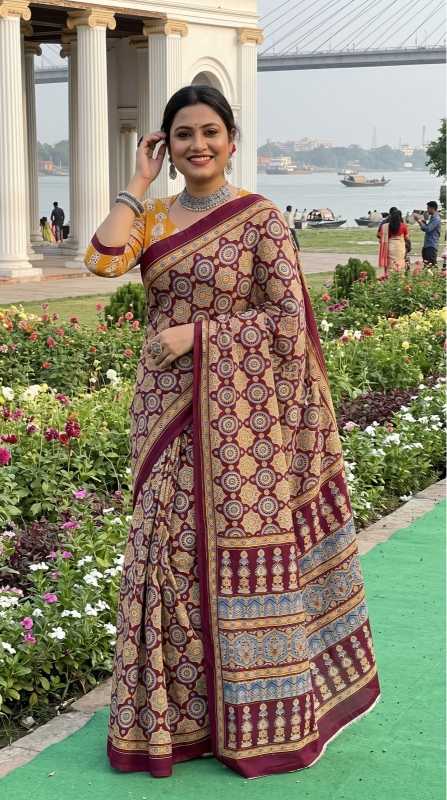 Pure Cotton Ready To Wear Saree