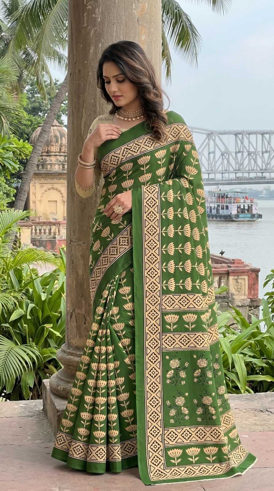 Pure Cotton Ready To Wear Saree 1027