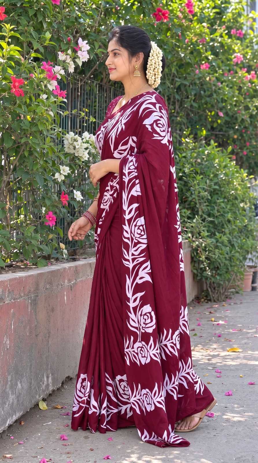 Cotton Block Print Saree