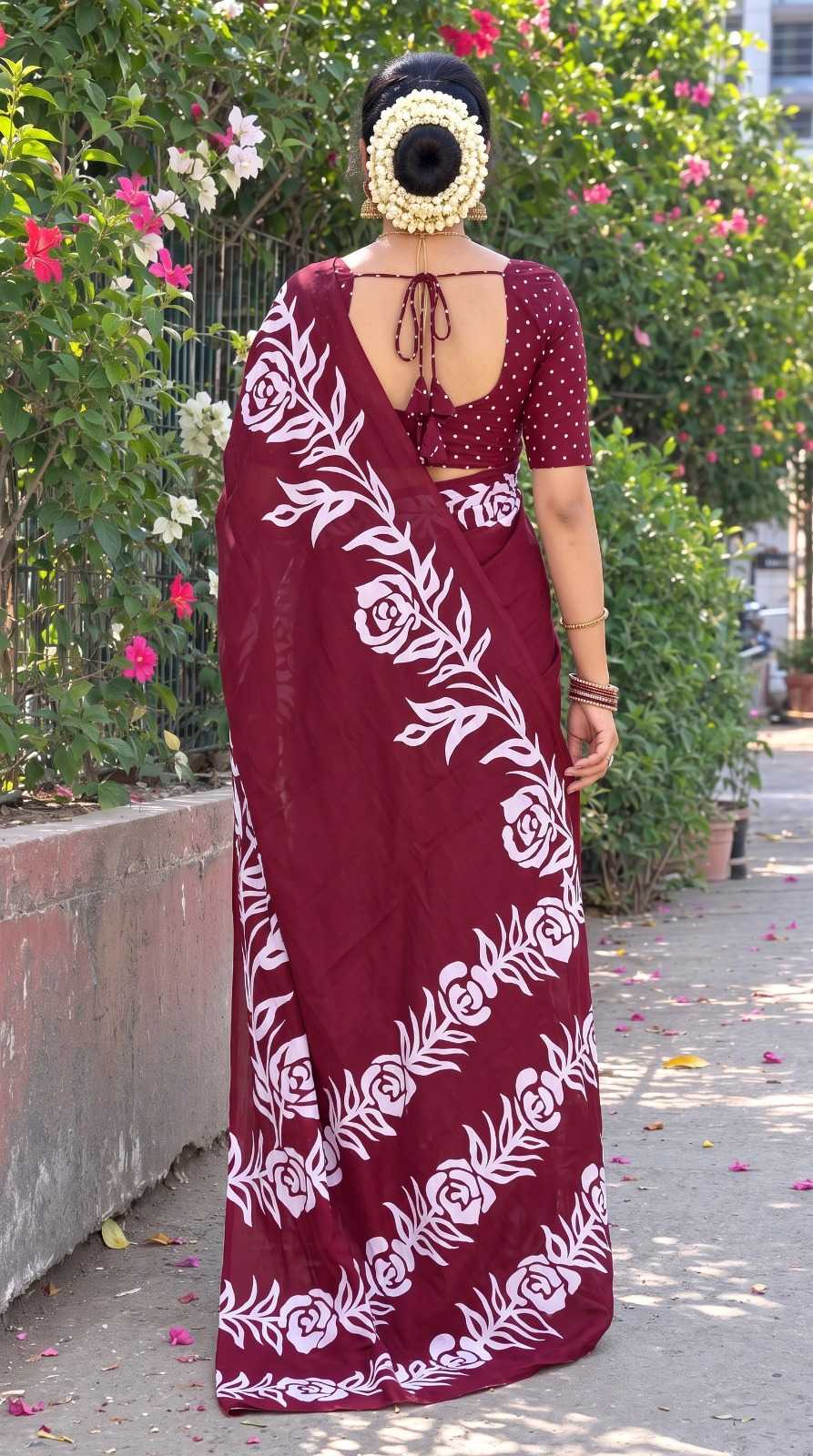 Cotton Block Print Saree