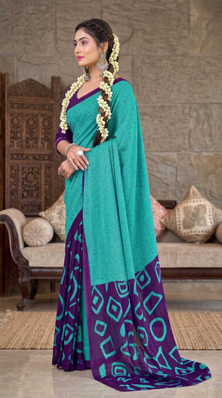 Pure Cotton Printed Saree