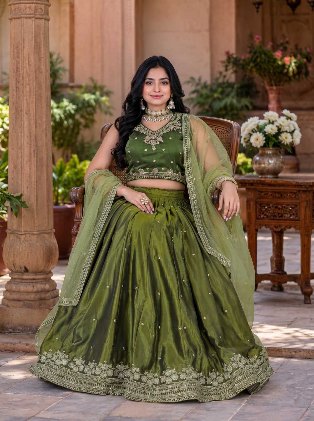 Jimmy Choo Embroidered Lehenga