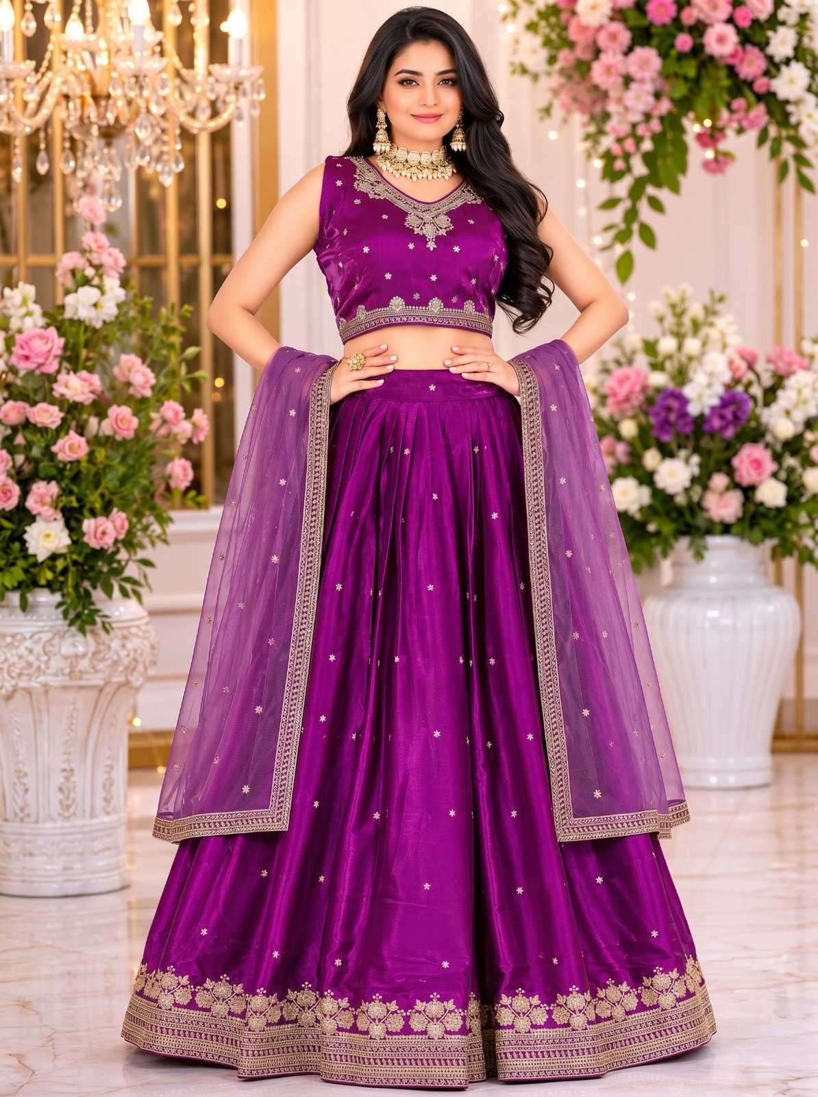 Jimmy Choo Embroidered Lehenga