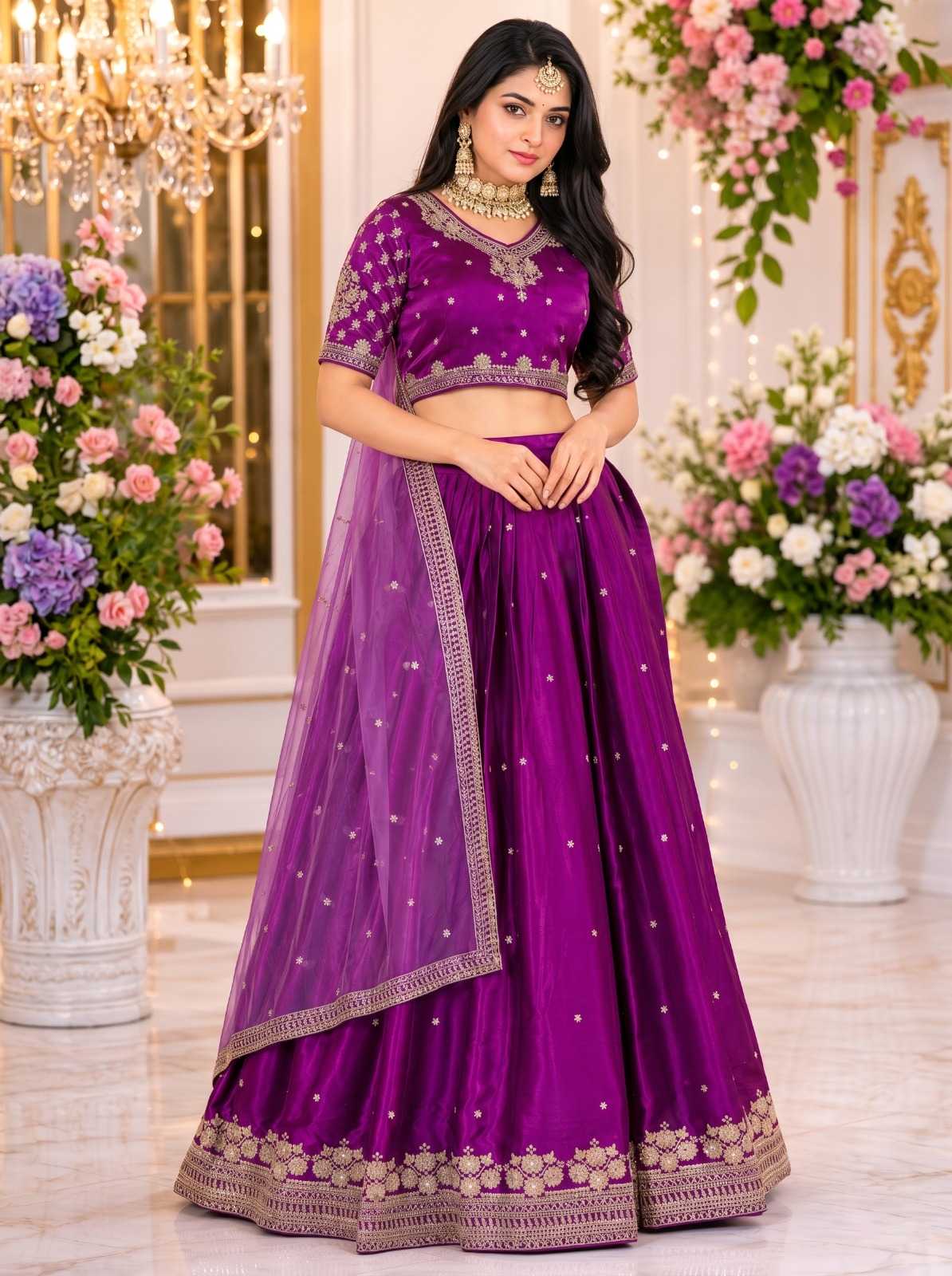Jimmy Choo Embroidered Lehenga