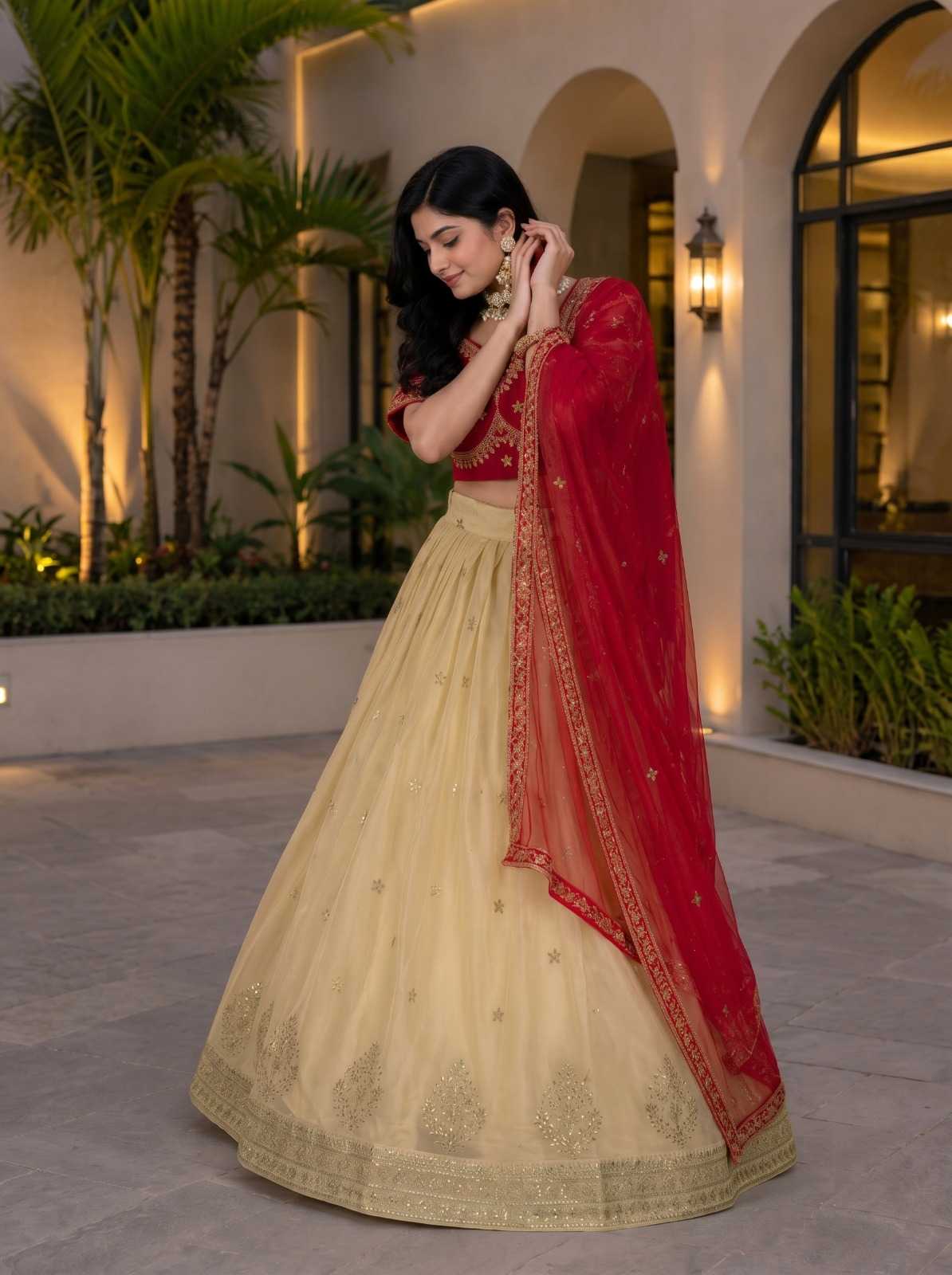 Jimmy Choo Embroidered Lehenga