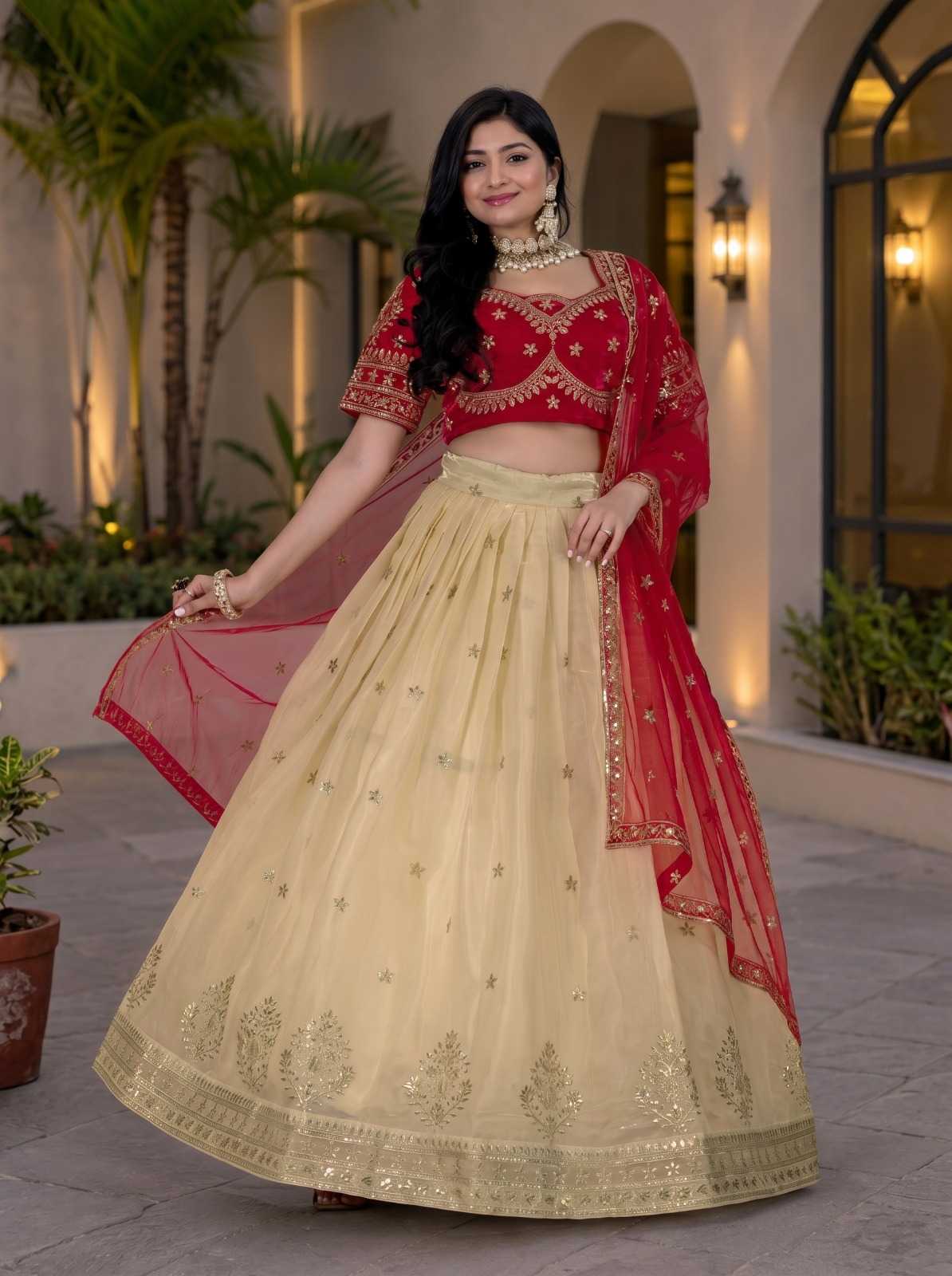 Jimmy Choo Embroidered Lehenga