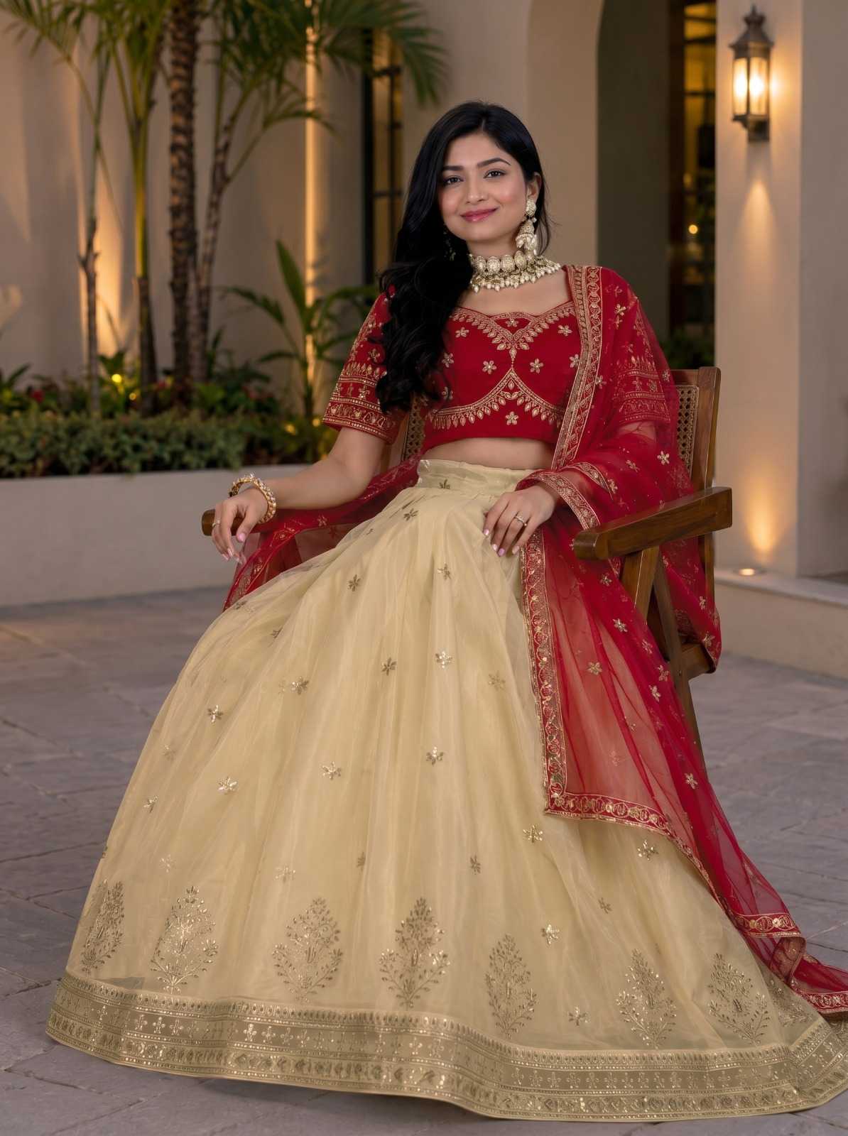 Jimmy Choo Embroidered Lehenga