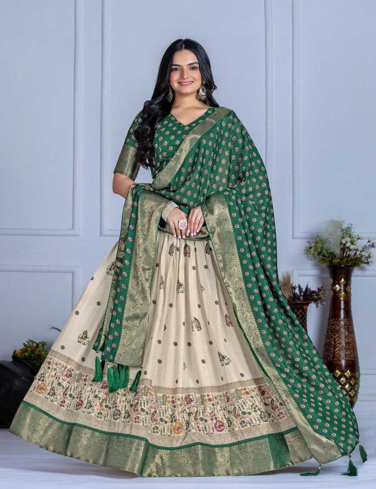 Lichi Silk Designer Lehenga