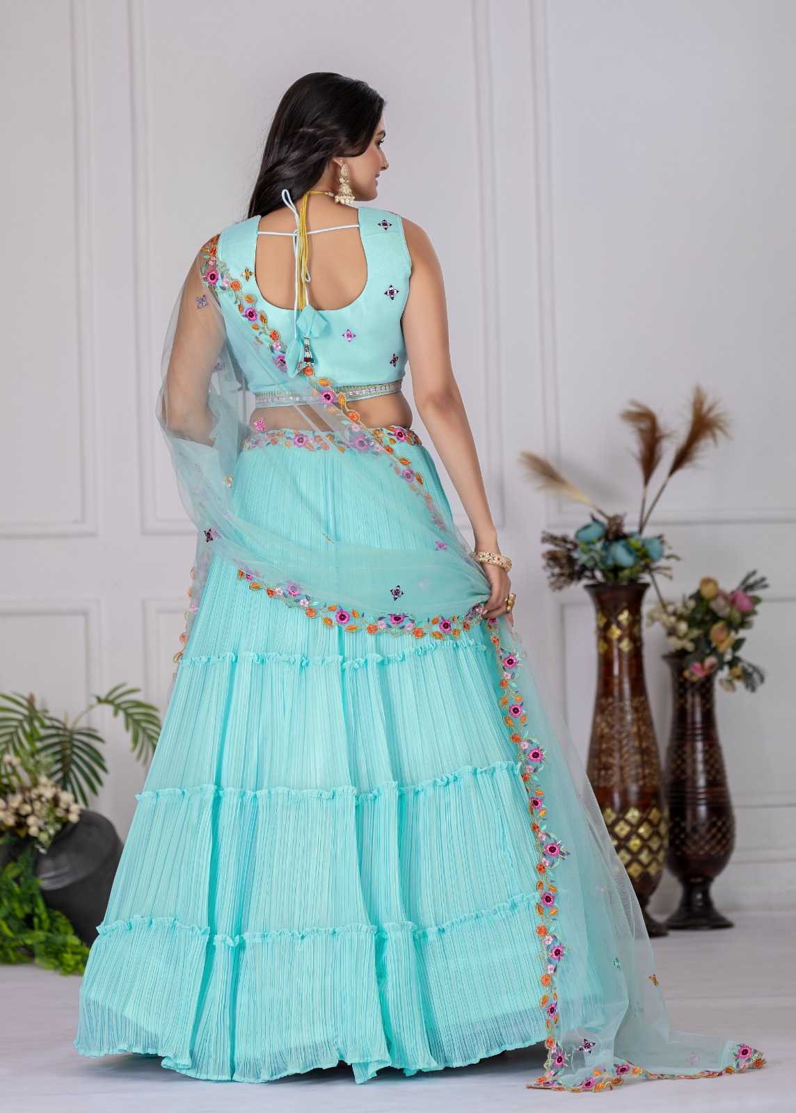 Faux Georgette Designer Lehenga in Pink