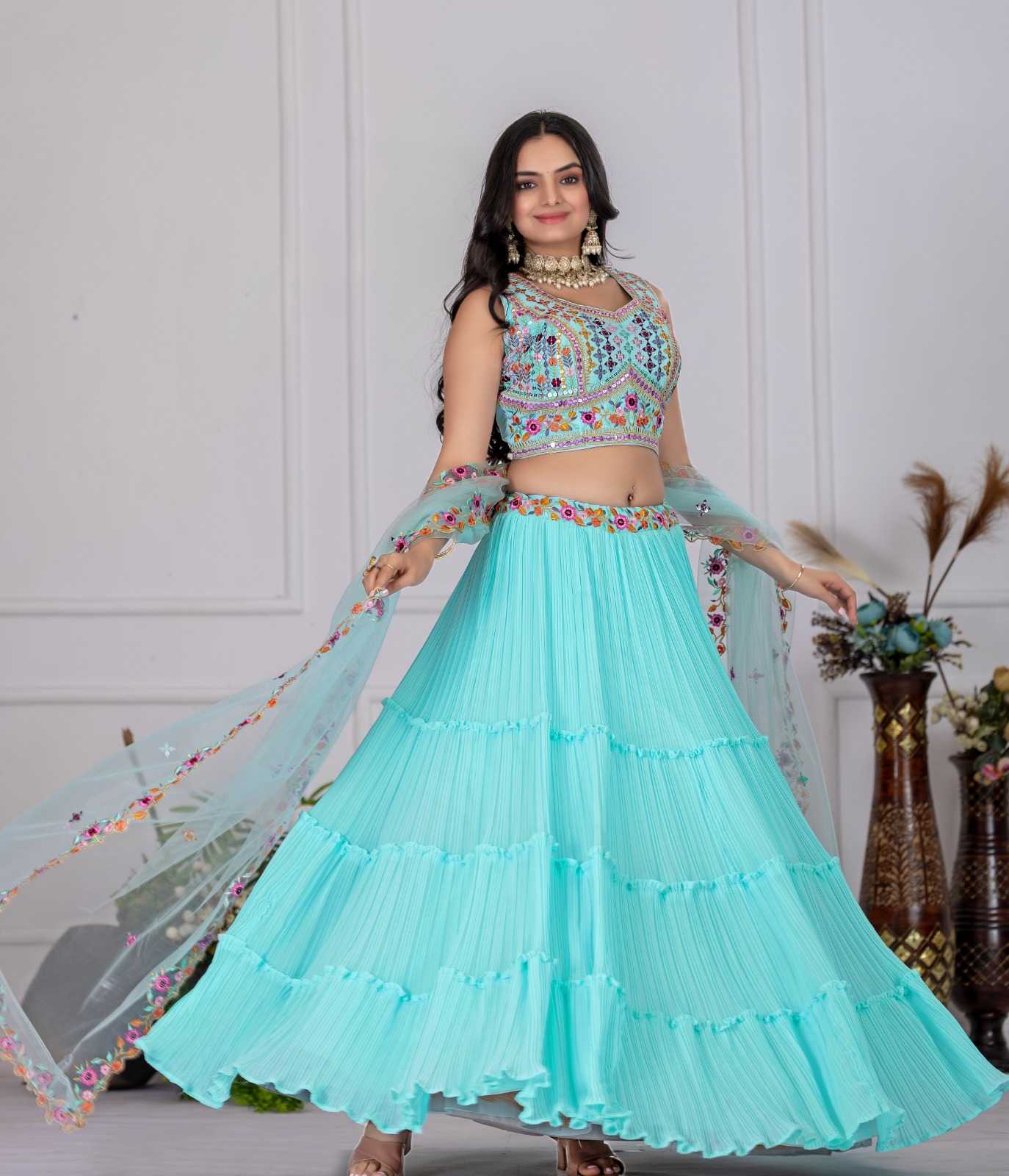 Faux Georgette Fancy Lehenga